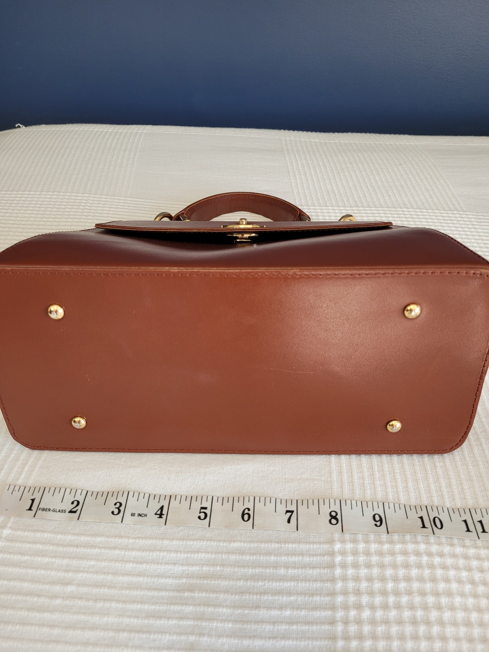 🍂 Jafferjees Vintage Brown Leather Top-Handle Handbag - EUC - Picture 14 of 16